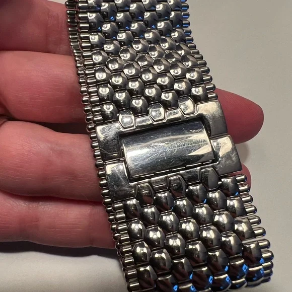 Stainless Steel Basket weave style bracelet - Picture 3 of 8